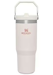 Stanley IceFlow Stainless Steel Tumbler with Straw - Vacuum Insulated Water Bottle for Home, Office or Car Reusable Cup with Straw Leak Resistant Flip Cold for 12 Hrs or Iced for 2 Days (Rose Quartz)
