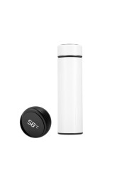 Generic-500ml Vacuum Thermos LED Temperature Display Water Bottle Stainless Steel Double Wall Insulated Cup Intelligent Travel Thermos Cup Coffee Mugs