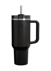 Stanley Quencher H2.0 Tumbler with Handle &amp; Straw 40 oz Twist On 3-Way Lid Cupholder Compatible for Travel Insulated Stainless Steel Cup BPA-Free Black 2.0