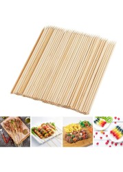 LAVISH Natural Bamboo Skewers, 100-Pack, 12-Inch Wooden Sticks for BBQ, Grilling, Kabobs, Fruit, Appetizers, Cocktail, Chocolate Fountain &amp; Crafts