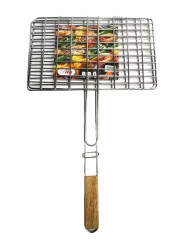 Bita Stainless Steel Bbq Grill Silver/Brown 37 X 23Centimeter