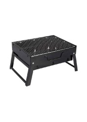 Generic Portable BBQ Charcoal Grill Black 13.77x10.75x2.45inch