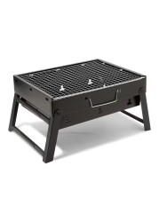 Generic Portable Barbeque Charcoal Grill Black/Silver 360x105x280mm