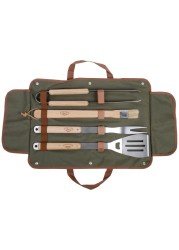 Esschert Design USA GT37 BBQ Tool Set with Canvas Bag