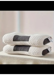 Radiotronics New White 3D Stereoscopic SPA Massage Pillow Partition Assists Sleep and Neck Protection Pillow Knitted Cotton Pillow Core