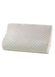 Pain Relief Neck Support Memory Foam Sleep Pillow Cotton White 30 x 50centimeter