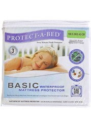 Protect-A-Bed Basic Waterproof Mattress Protector White 100x200x40cm