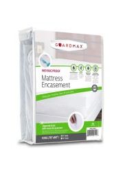 Guardmax 200cm x 200cm Bed Bug Proof Mattress Encasement Protector Zippered Style 100 Waterproof Cover Hypoallergenic and Breathable Soft and Noiseless King Size 78x80x11