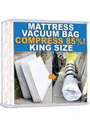 Homie Mattress Vacuum Bag Sealable Bag for Memory Foam or Inner Spring Mattresses Compression and Storage for Moving and Returns Leakproof Valve and Double Zip Seal King