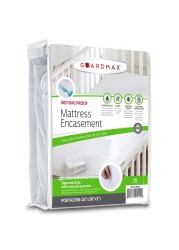 Guardmax Premium Mini Crib Size Zippered Mattress Encasement - Waterproof and Bed Bug Proof Mattress Protector - Protects Against Dust Mites, Bedbugs, Dust, Dirt, Stains, Spills, and Allergies.