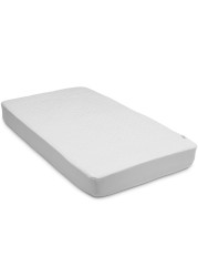 Delta Children Serta Sertapedic Crib Mattress Pad Cover/Protector with Nanotex Stain Repel and Release, Large, White