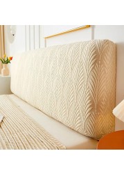 Earssa Bed Headboard Slipcover, Thick Fabric Solid Color Dustproof Bed Head Protector Cover, Bed Head Cover, Dustproof Protector Cover for Bedroom Decor (Beige,220cm)