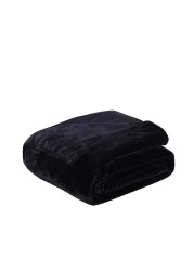 Fabienne Silky Plain Microfiber Bed Blanket Single Size Black