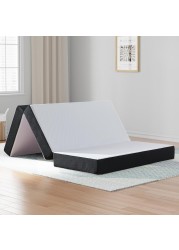 Comfy Portable White Knitted 180x90x7cm Medicated Folding Mattress with Black Border