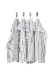 Tea Towel White/Dark Grey/Patterned 45X60cm