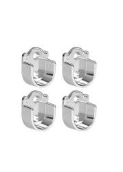 uxcell 4pcs Zinc Alloy Wardrobe Closet Rod Bracket, Shower Curtain Rod Pole End Supports Sockets Flange Holder Fit Rod Dia 19mm