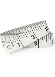 Taelyn Soft Tape Measure Double Scale Body Sewing Flexible Ruler for Weight Loss Medical Body Measurement Sewing Tailor Craft Vinyl Ruler, Has Centimetre Scale on Reverse Side 60-inch (White)