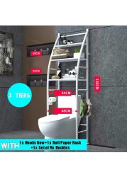 Generic Metal Toilet Cabinet Shelving Kitchen Bathroom Space Saver Shelf Organizer Holder New, Generic, White
