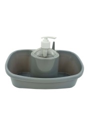 Home Pro Sponge Holder With Soap Dispenser Grey