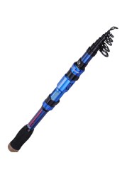 Sougayilang Fishing Rod Telescopic Fishing Rod Portable- 24 Ton Carbon Fiber,CNC Machined Reel Seat, Comfortable EVA Handle, Travel Fishing Pole for Bass Trout Fishing(Blue,1.8M/5.9FT)
