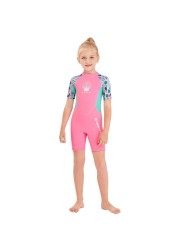 Wetsuit Kids Shorty Neoprene Thermal Diving Swimsuit 25MM for Girls Boys Youth Teen Toddler Child One Piece Children Rash Guard Swimming Suit UV Protection Sunsuit for Surfing