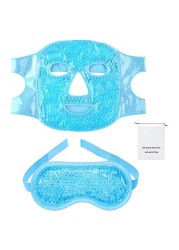 Gel Beads Face and Eye Masks Kit Hot Cold Mask Cooling Ice Heat Facial Eye Pack Therapy with a w