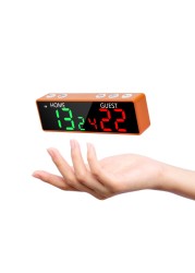 Ousmile Mini Digital Scoreboard - Portable Tabletop Scoreboard for Games, Wireless Battery Powered Electronic Scoreboard with Buzzer, 6 Digits Scoreboard for Ping Pong/Cornhole/Basketball/Volleyball