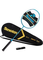 Senston N80 Badminton Racket CarbonFiber Badminton Racquet Single Professional Badminton Racket Blue Color