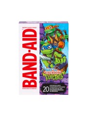 BAND-AID Brand Adhesive First Aid Bandages for Minor Cuts &amp; Scrapes, Wound Care Featuring Nickelodeon TMNT Characters, Fun Bandages for Kids &amp; Toddlers, Sterile, Assorted Sizes, 20 ct
