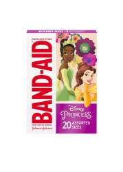 BandAid Brand Adhesive Bandages for Minor Cuts Scrapes Wound Care Featuring Disney Princess Characters Fun Bandages for Kids and Toddlers Assorted Sizes 20 Count