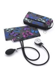 Prestige Medical Premium Aneroid Sphygmomanometer &amp; Carrying Case, Butterflies Grey