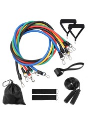 عام-11pcs عصابات المقاومة تعيين حبل الطفر تجريب Fintess ممارسة أنبوب فرق مقابض الباب مرساة الكاحل الأشرطة أسند مع حمل الحقائب للسفر الرئيسية الجمنازيوم