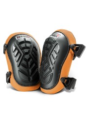 DNA MOTORING Knee Pads Heavy Duty Foam Padding Kneepads with Adjustable Buckle Straps for Construction Gardening Flooring Welding, Orange, TOOLS-00509