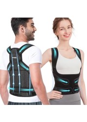 Fit Geno Posture Corrector for Women and Men Adjustable Back Brace Straightener for Scoliosis Hunchback Correction Back Pain Spine Corrector Back Support and Posture Trainer