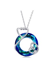 Peireara Nurse Stethoscope Necklace for Women 925 Sterling Silver Crystal Nurse Stethoscope Pendant Necklaces Medical RN Nurse Jewelry Gifts for Women