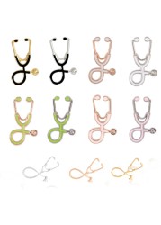 11 Pcs/Set Stethoscope Brooch Pins Stethoscope Enamel Lapel Pin Medical Students Doctor Nurse Stethoscope Brooches Cute Funny Schoolbag Pin Badges Backpack Clothing Bags Cartoon Jewelry Gift