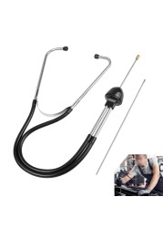 dawfall 1 PC Automotive Engine Stethoscope, Versatile Stainless Steel Mechanics Cylinder Stethoscope, Automotive Diagnostic and Measurement Tools, Universal for Most Cars (Black &amp; Silver)
