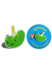 I Heart Guts Spleen Lapel Pin Lymphin the Dream Spleen Removal Funny Pins Mono Immunology Resident Gift Immunologist Med School Graduation White Coat Ceremony Blood Research Button