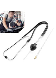 Sephile Car Stethoscope, Vehicle Abnormal Noise Mechanic Diagnostic Device, Stainless Steel Cylinder Noise Auscultation Tool with Sensitive Earphones, for Most Cars Repair Tools (Black &amp; Silver)