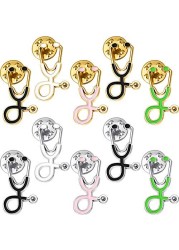 Yaomiao 20 Pieces Nurse Doctor Pins Stethoscope Brooch Pins Stethoscope Lapel Pin Cute Schoolbag Pin Badges for Christmas Doctor Nurse Medical Students Clothing Bags Women Men