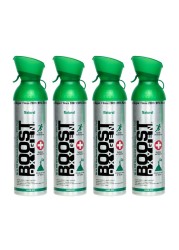 Boost OxygenCanned Oxygen for Breathing for Home Use Exercise or Altitude Sickness Includes Sealed Cap Mask 10Liter Canister Natural 4 Pack