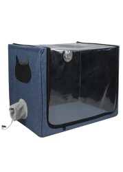 HKDQ Pet Nebulizer Nest,Cat &amp; Dog Oxygen Chamber,Small Pet Oxygen Inhalation Box Oxygen for Dogs, ICU Cage (Can Reach in and Touch)
