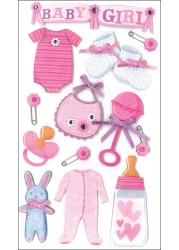 Jolees Boutique Dimensional Stickers Baby Girl 5050314