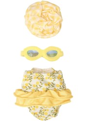 Manhattan Toy Wee Baby Stella Fun In The Sun 3 Piece Doll Swimming Outfit For 12&quot; Dolls