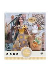 Hk Emily Fashion Doll With Pet Orange