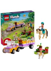 LEGO Friends Horse and Pony Trailer Playset, Building Toy for Kids, Creative Play Gift with Liann and Zoya Characters and 2 Animal Figures, Toy for 4 Year Olds and Up, 42634