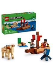 LEGO Minecraft The Pirate Ship Voyage, Boat Toy Playset for Kids with Squid, Camel and Pirate Figures, Pirate Toy Building Set for Action Role-Play, Minecraft Gift for 8 Year Old Boys and Girls, 21259
