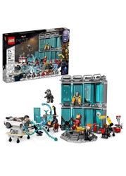 Lego Marvel Iron Man Armory Toy Building Set 76216 Avengers Gift for 7 Plus Year Old Kids Boys Girls Iron Man Pretend Play Toy Marvel Building Kit with MK3 MK25 and MK85 Suit Minifigures