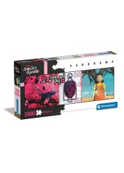 Clementoni 39694 Panorama Squid Game 1000 Pieces, Made in Italy, Jigsaw Puzzle for Adults, Multicolour