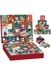 Christmas Advent Calendar 2024 advent calendar jigsaw puzzle with 24 Boxes 24 Day 1008 Piece Countdown Calendar Puzzle for Kids and Adults